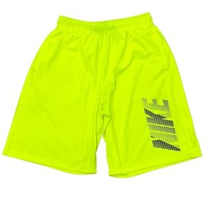 NIKE NEON YELLOW DRI-FIT ACTIVE ATHLETIC SHORTS